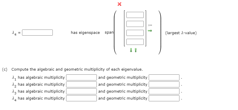 Solved Consider the following. A = 3 1 0 0 -1 1 0 0 0 0 1 4 | Chegg.com