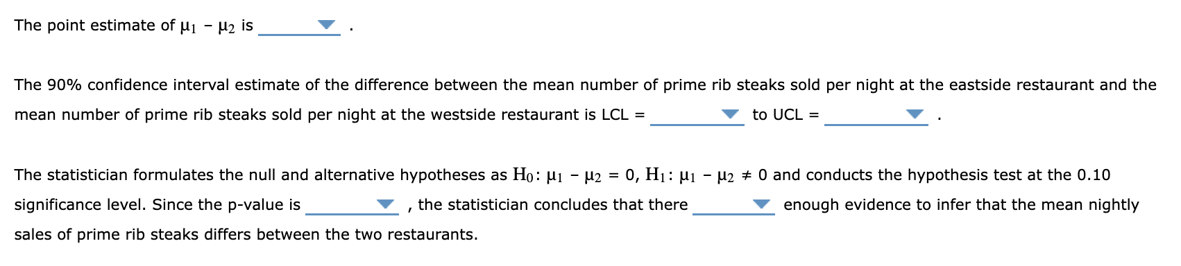 Solved 2. Inference about the difference between two means | Chegg.com