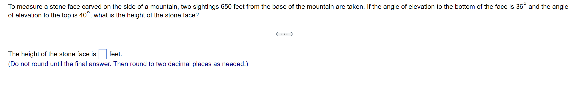 Solved To measure a stone face carved on the side of a | Chegg.com