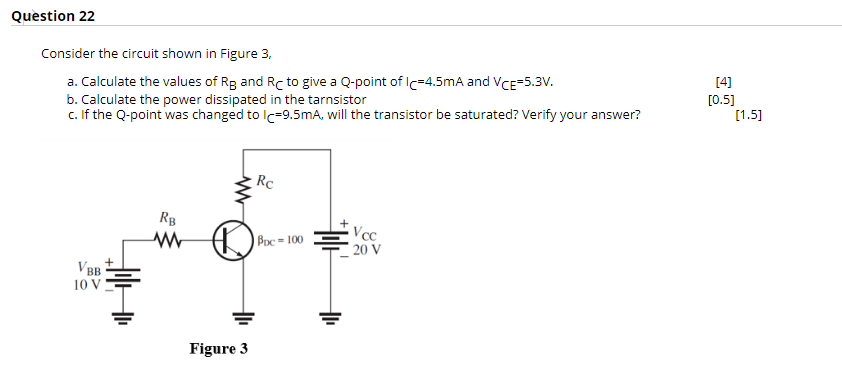 Solved Question 22 Consider the circuit shown in Figure 3. | Chegg.com