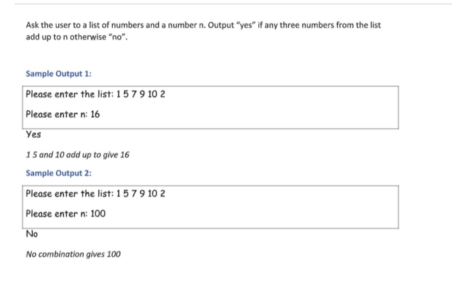 solved-ask-the-user-to-a-list-of-numbers-and-a-number-n-chegg