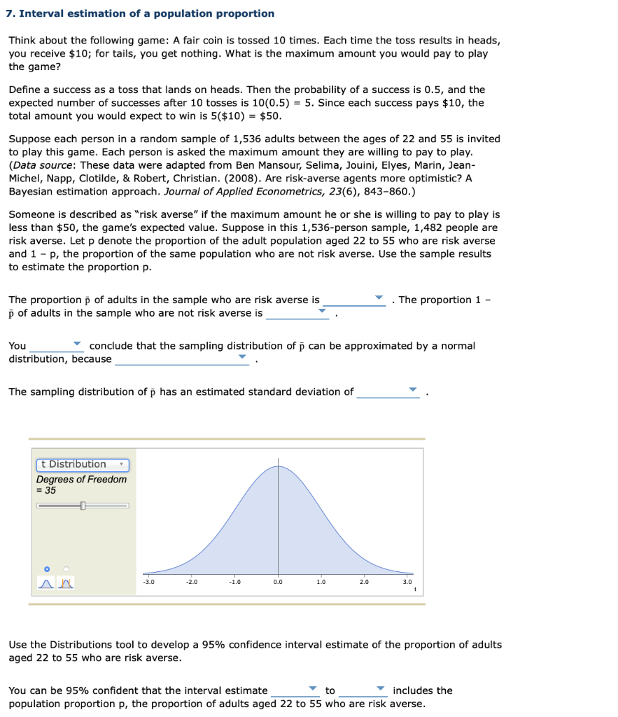 Solved 7. Interval estimation of a population proportion | Chegg.com
