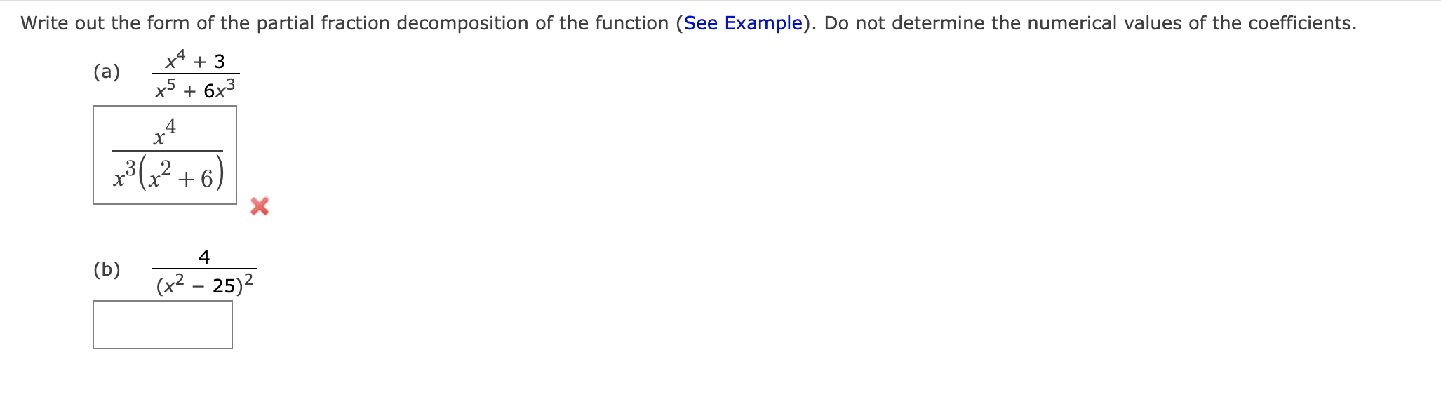 Solved Write Out The Form Of The Partial Fraction | Chegg.com