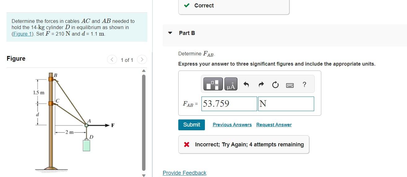 Solved Each chain AC and AB in (Figure 1) can support a | Chegg.com