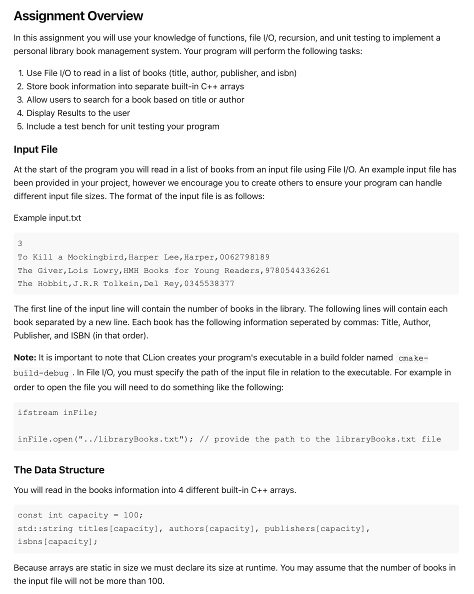 Assignment Overview In this assignment you will use | Chegg.com