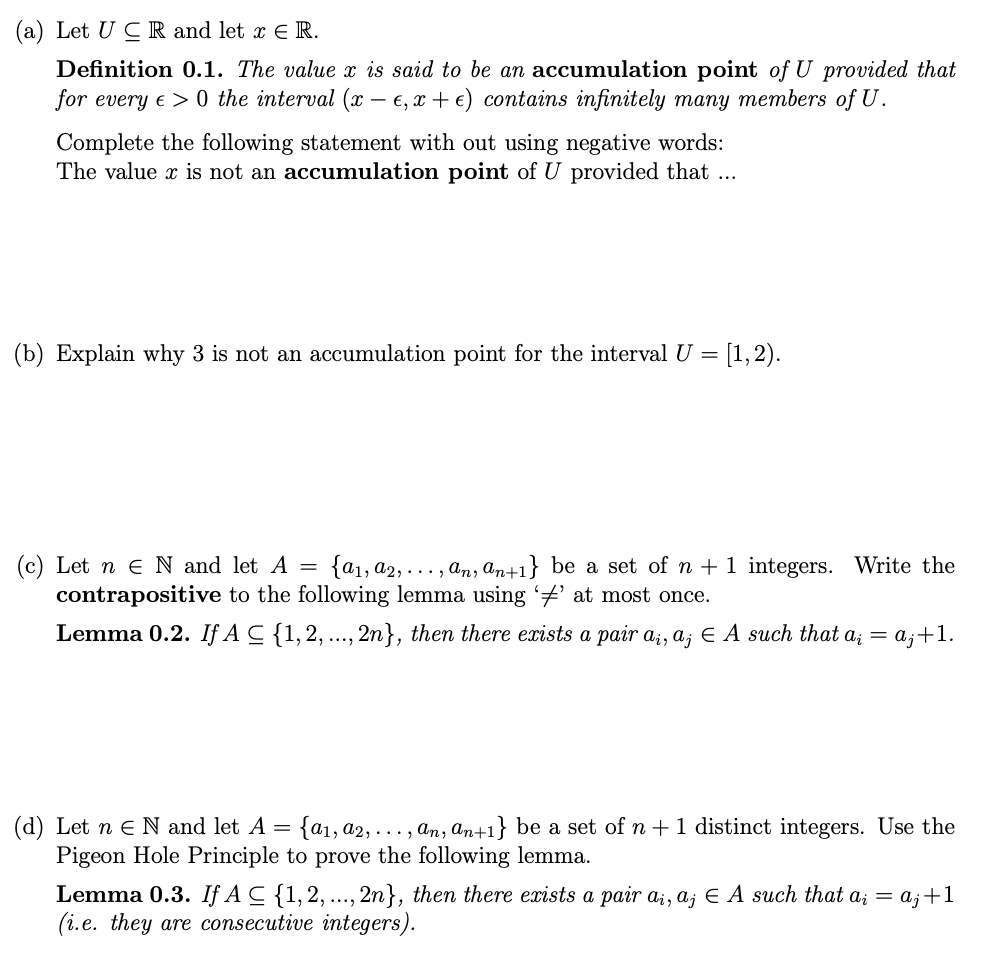 Solved A Let U Cr And Let X R Definition 0 1 The Va Chegg Com