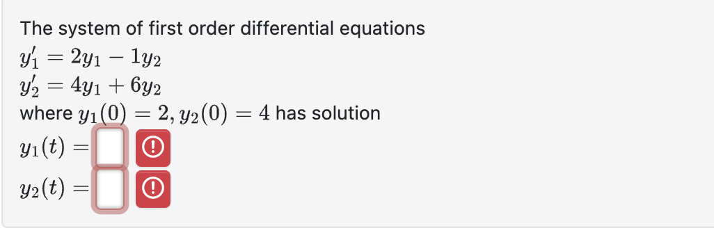 Solved The system of ﻿first order differential | Chegg.com