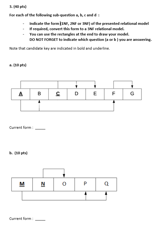 Sub Question 7 Solved 3. (40 pts) For each of the following sub-question a, | Chegg.com