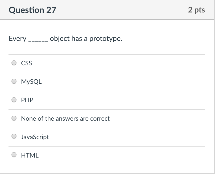 Solved Question 21 2 pts Which of the following is not valid | Chegg.com
