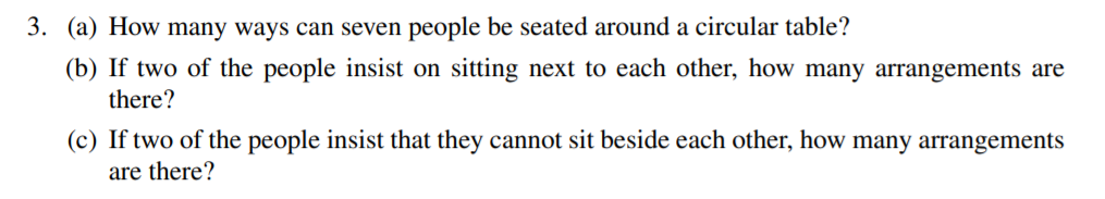 Solved 3. (a) How Many Ways Can Seven People Be Seated | Chegg.com