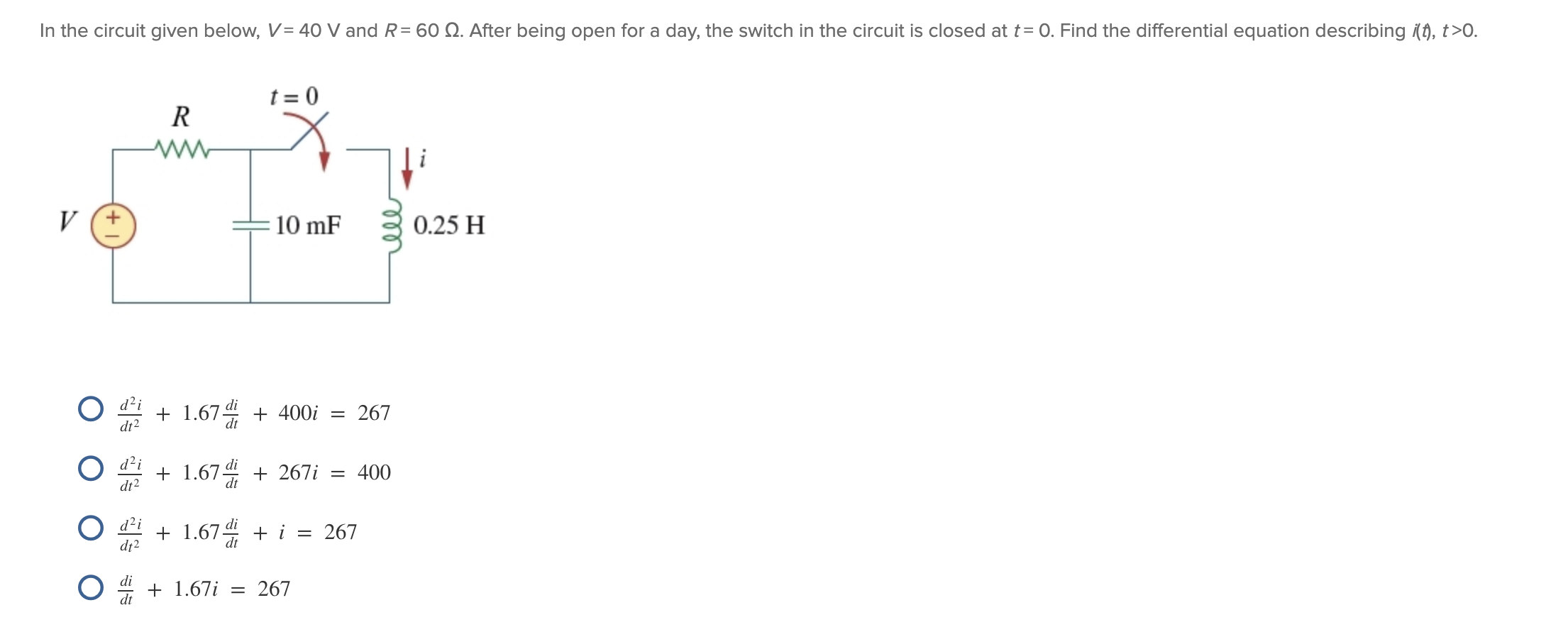 Solved In the circuit given below, V= 40 V and R= 60 12. | Chegg.com