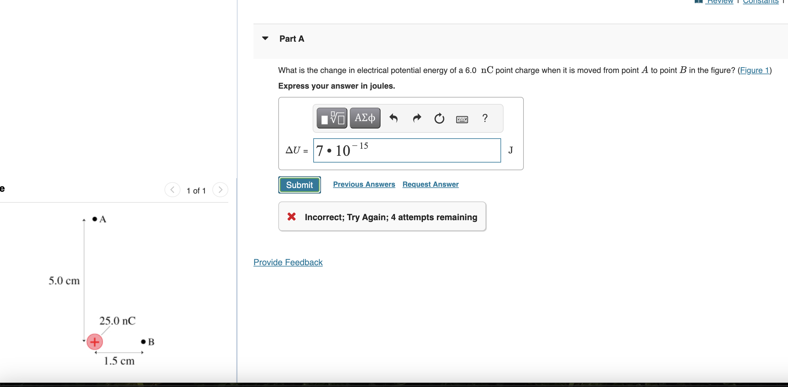 Solved What is the change in electrical potential energy of | Chegg.com