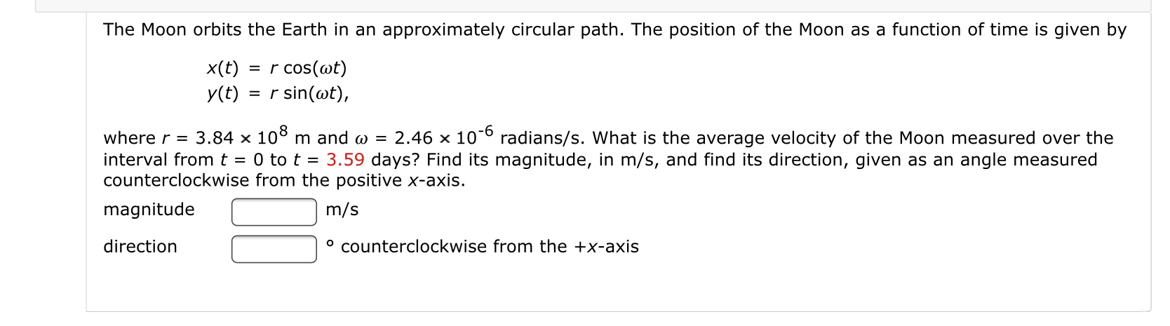 Solved The Moon Orbits The Earth In An Approximately Chegg Solved The Moon Orbits The Earth In An Approximately Chegg