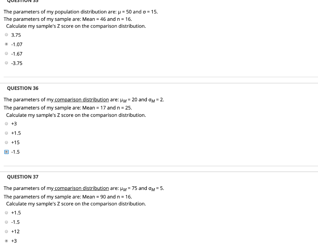 Solved QUESTION 55 The parameters of my population | Chegg.com