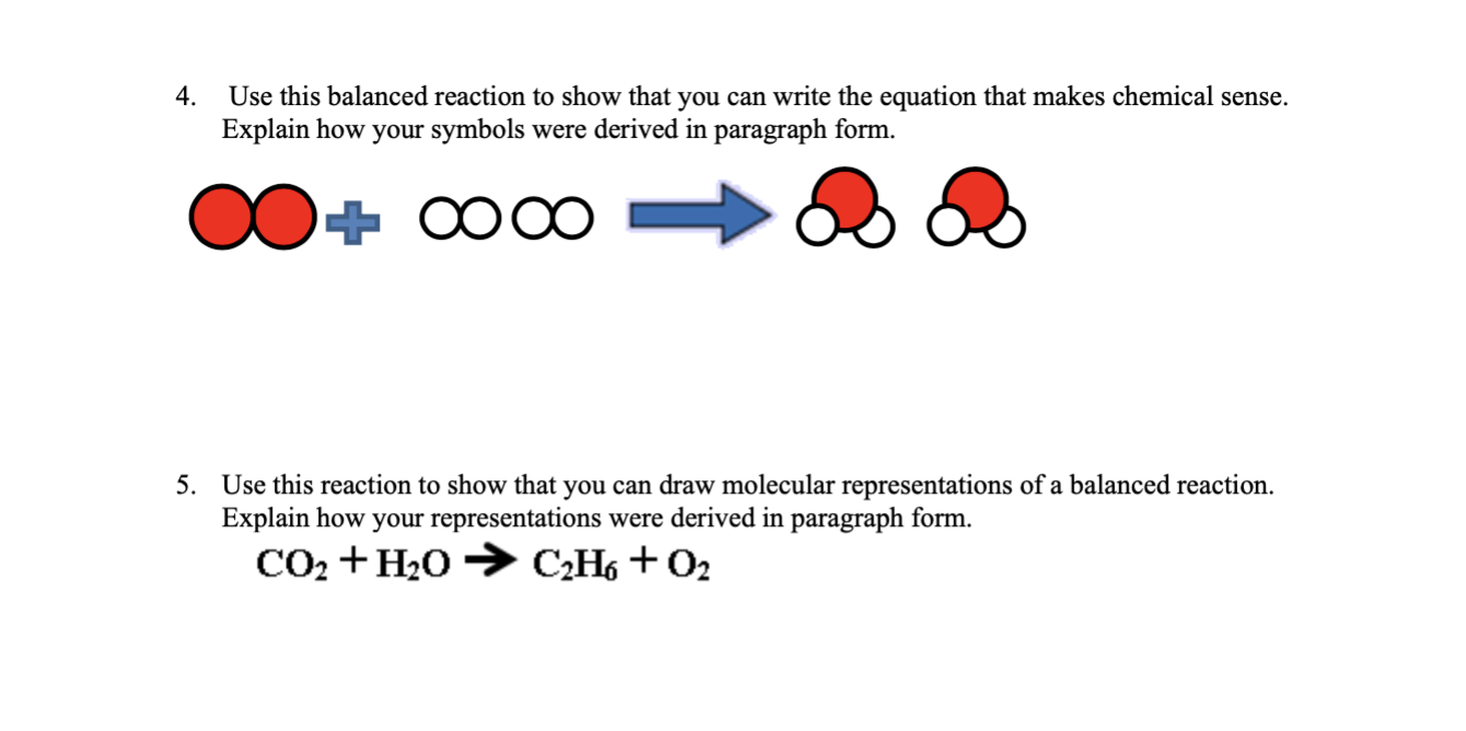 Solved 4. Use this balanced reaction to show that you can | Chegg.com