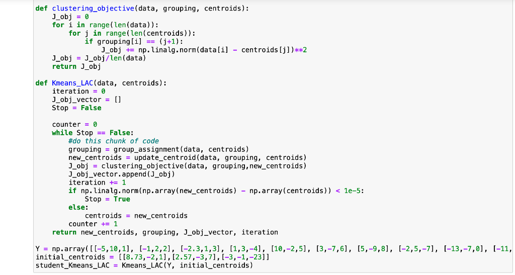 (b) The implementation of k-means Algorithm, | Chegg.com