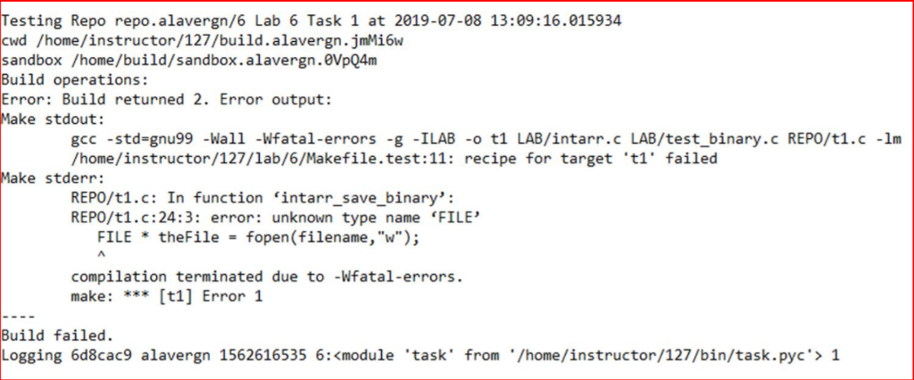 Testing Repo repo.alavergn/6 Lab 6 Task 1 at 2019-07-08 13:09:16.015934 cwd /home/instructor/127/build. alavergn.jmMi6w sandb