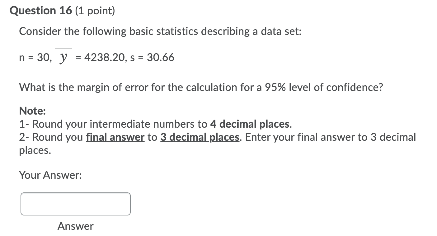 Solved Question 16 1 Point Consider The Following Basic Chegg Com