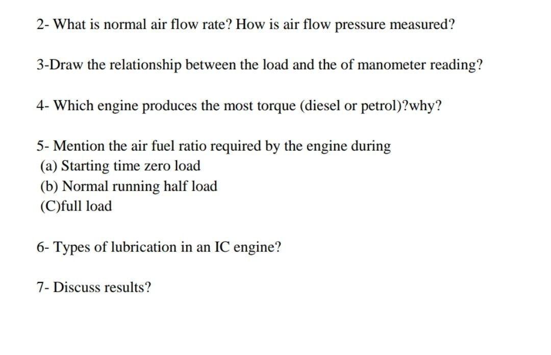 Solved 2 What is normal air flow rate? How is air flow