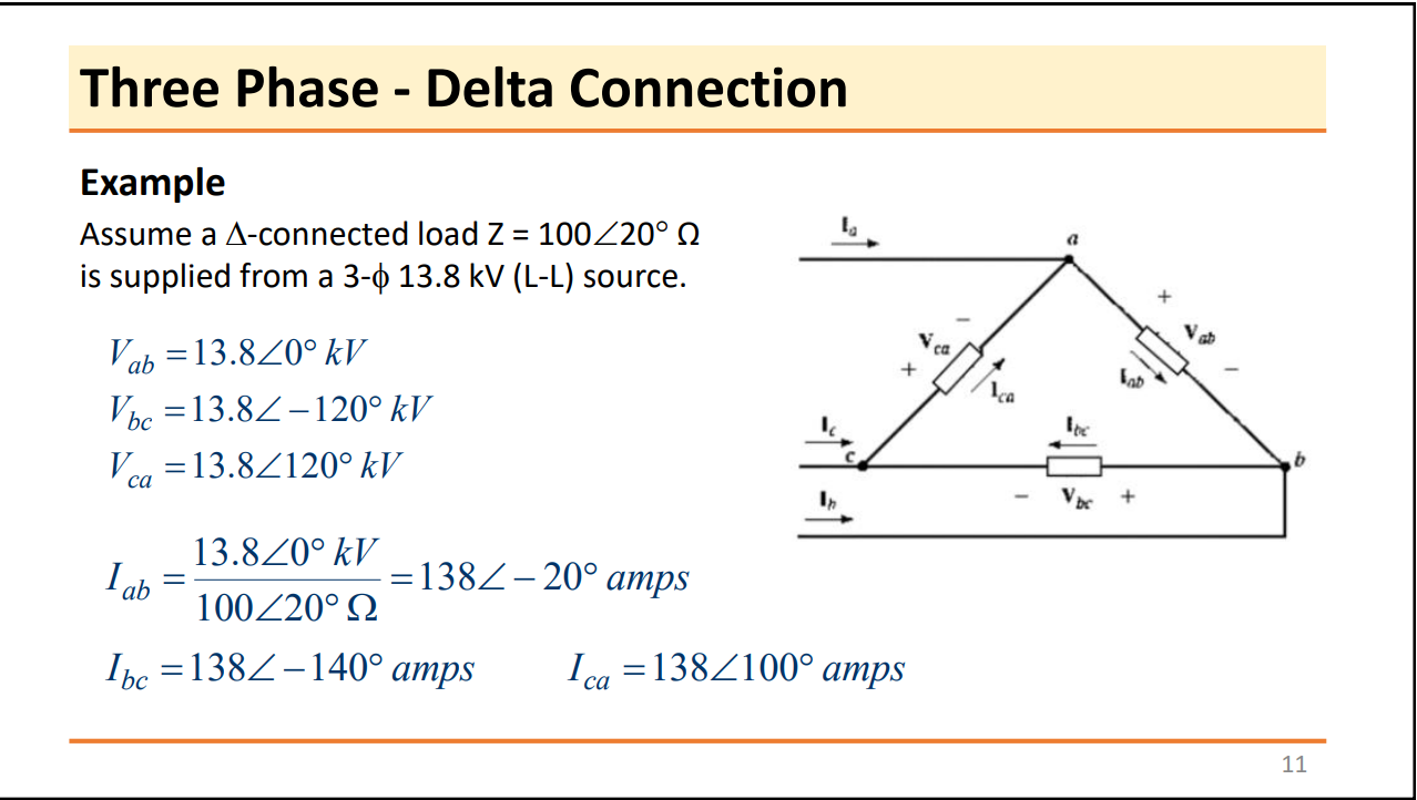 Solved Three Phase Delta Connection Example Assume A 