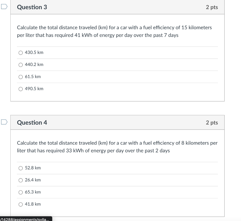[Solved] All 5 please! Calculate the energy used per da