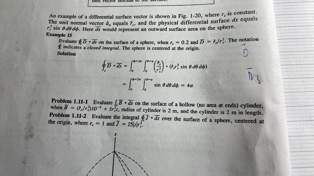 Solved An example of a differential surface vector is shown | Chegg.com