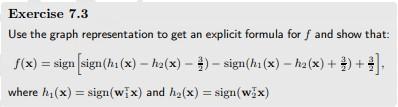 Solved Use the graph representation to get an explicit | Chegg.com