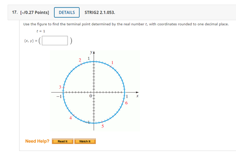 Solved 17. (-/0.27 Points) DETAILS STRIG2 2.1.053. Use the | Chegg.com