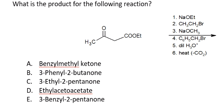Solved What is the product for the following reaction? COOEt | Chegg.com