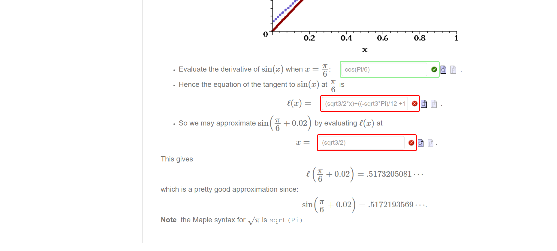 Solved Some Values Of Sin x Are Familiar And Easy To Chegg