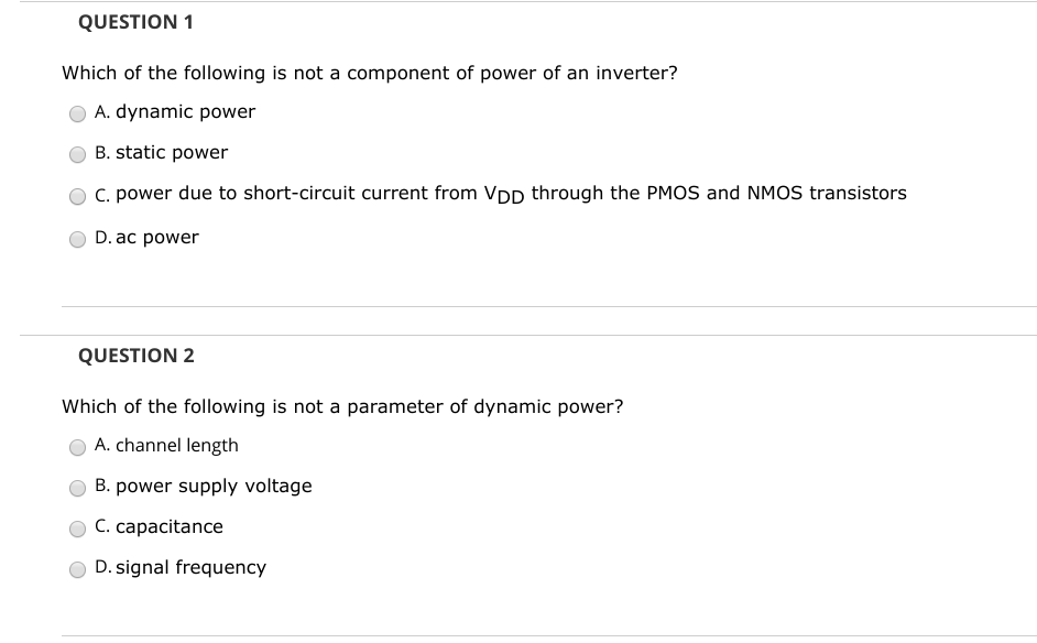 Solved QUESTION 1 Which of the following is not a component