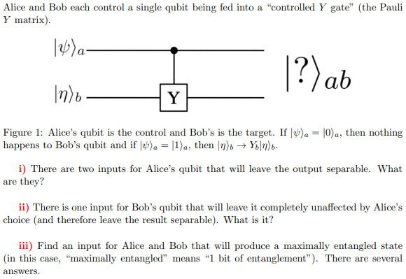 Solved Alice and Bob each control a single qubit being fed | Chegg.com