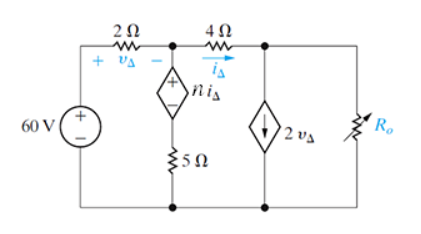 Solved The variable resistor (Ro) in the circuit is | Chegg.com