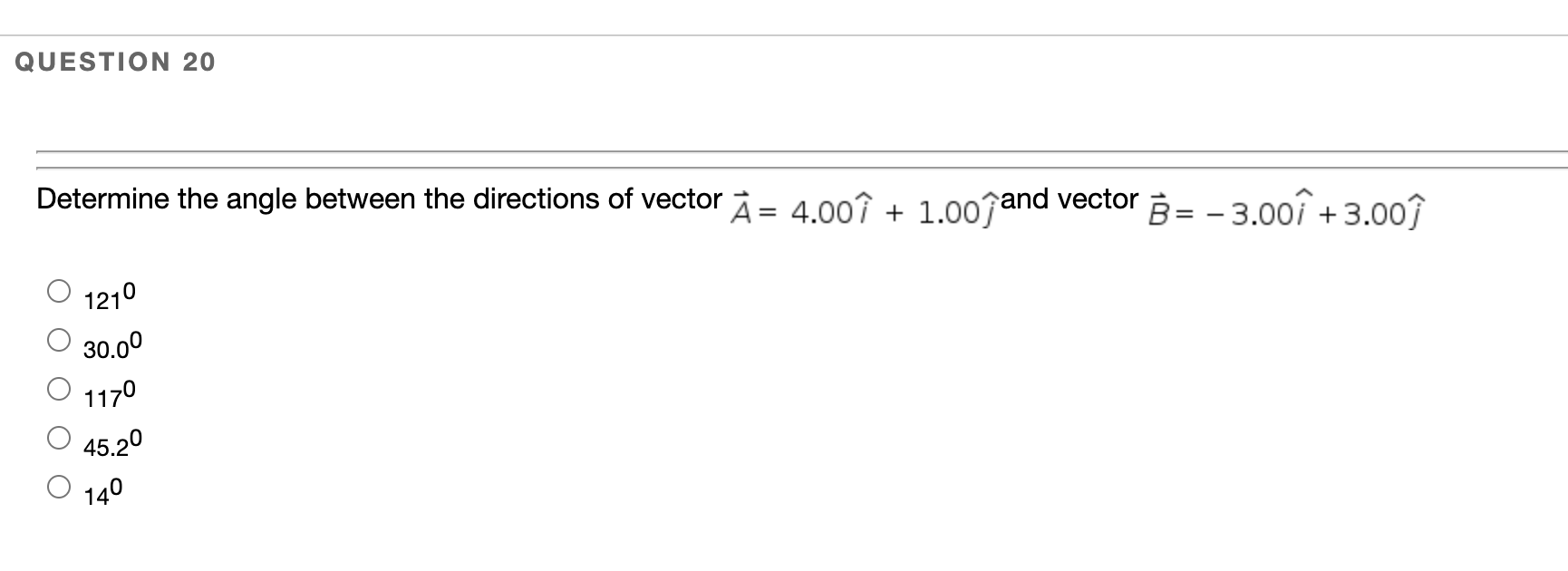 Solved Question Determine The Angle Between The Direct Chegg Com