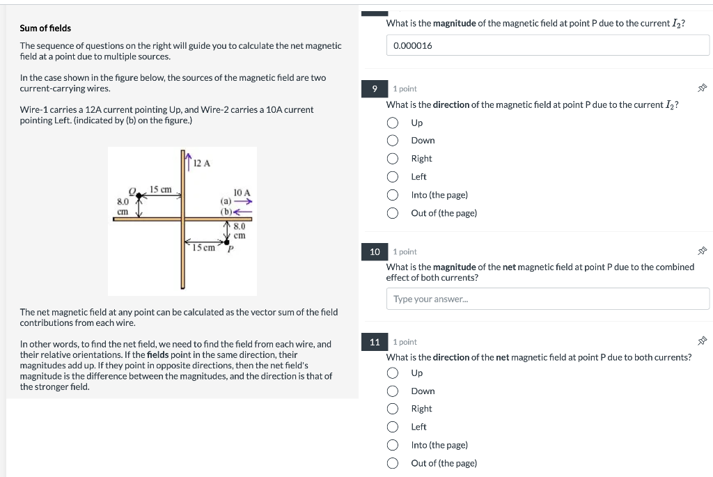 Solved What is the magnitude of the magnetic field at point | Chegg.com