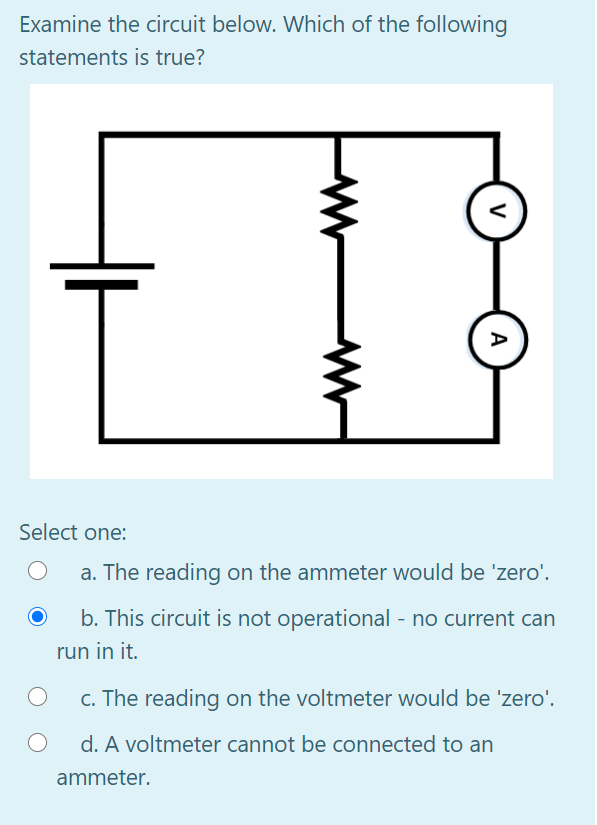 Solved Examine the circuit below. Which of the following | Chegg.com