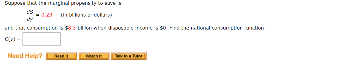 Solved Suppose that the marginal propensity to save is ds -= | Chegg.com