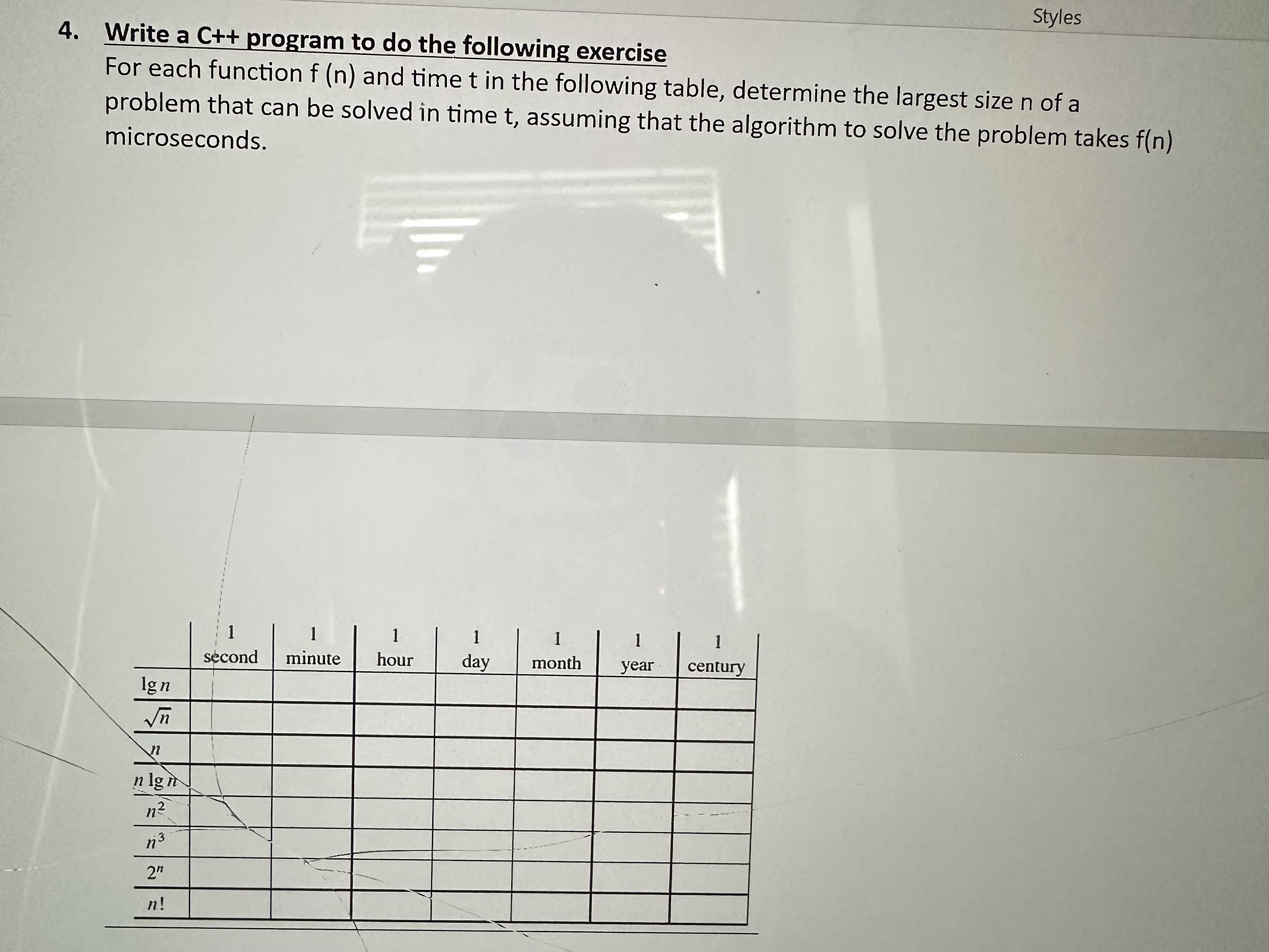 Solved 4. Write A C++ Program To Do The Following Exercise | Chegg.com