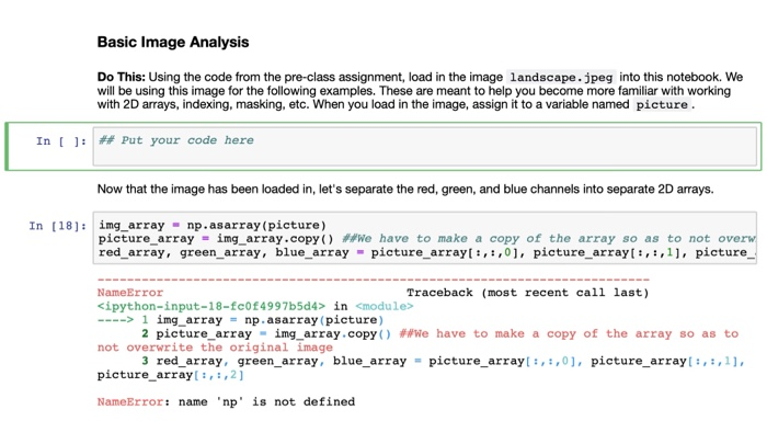 Solved Basic Image Analysis Do This: Using the code from the | Chegg.com
