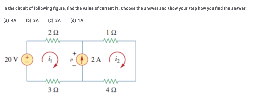 Solved In The Circuit Of Following Figure, Find The Value Of | Chegg.com