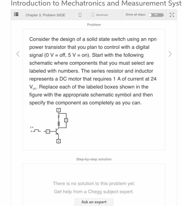 Solved Introduction to Mechatronics and Measurement Syst | Chegg.com