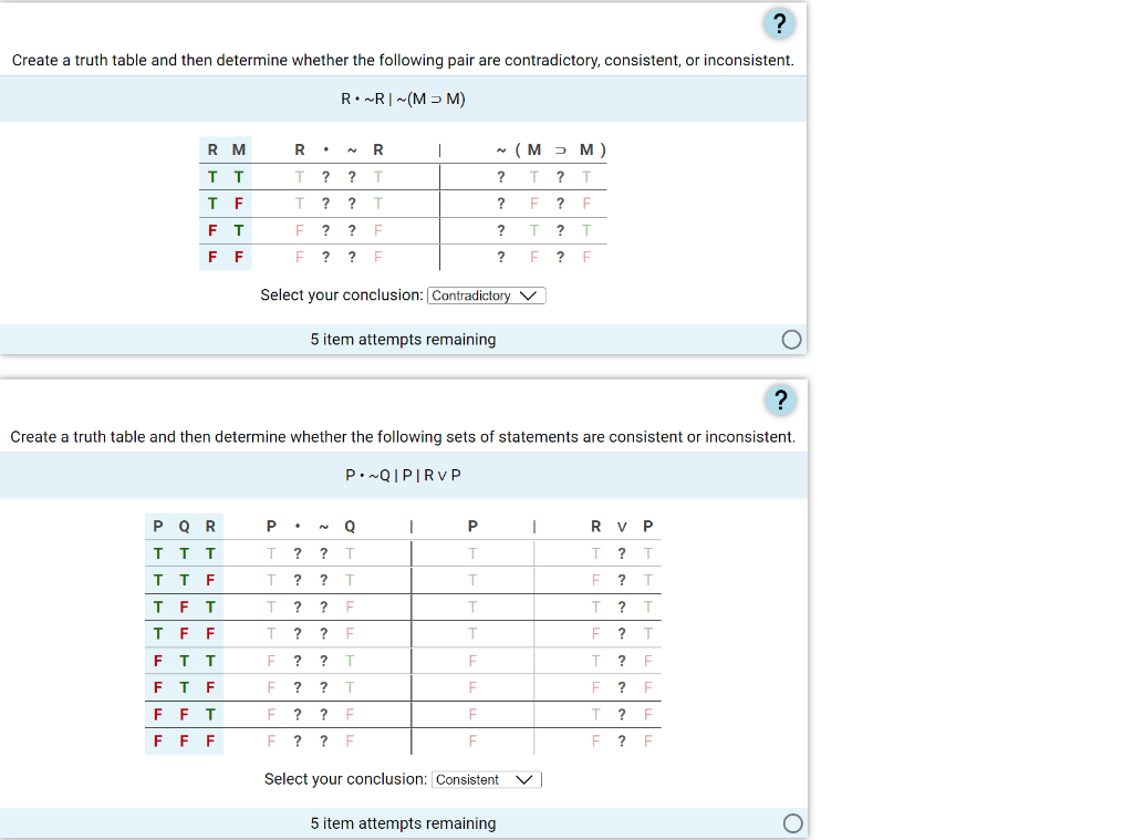 Solved Create a truth table and then determine whether the | Chegg.com