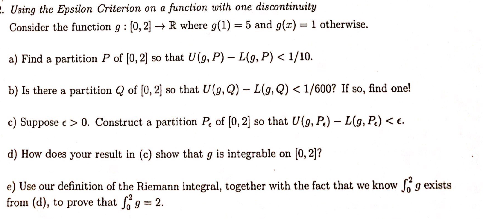 Solved Using The Epsilon Criterion On A Function With Chegg Com