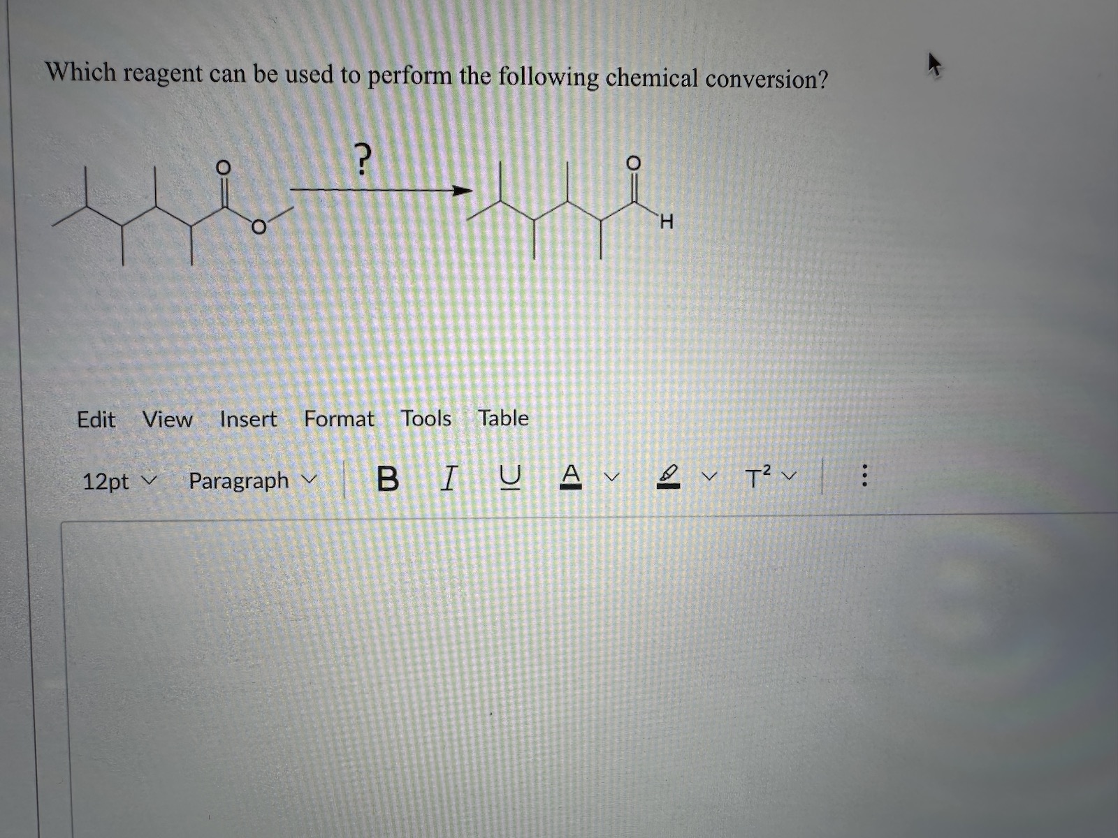 Solved Which reagent can be used to perform the following | Chegg.com