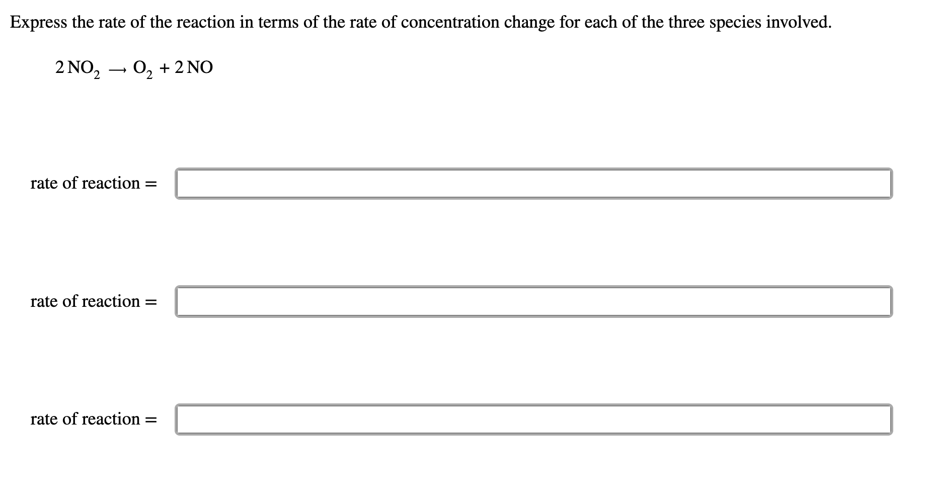 express-the-rate-of-the-reaction-in-terms-of-the-rate-chegg