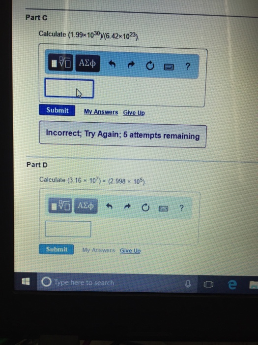 Solved Calculate (1.99 times 10^30)/(6.42 times 10^23). | Chegg.com