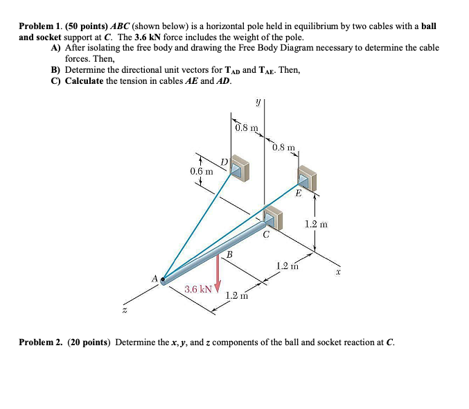 Solved Problem 1 50 Points Abc Shown Below Is A Hori Chegg Com