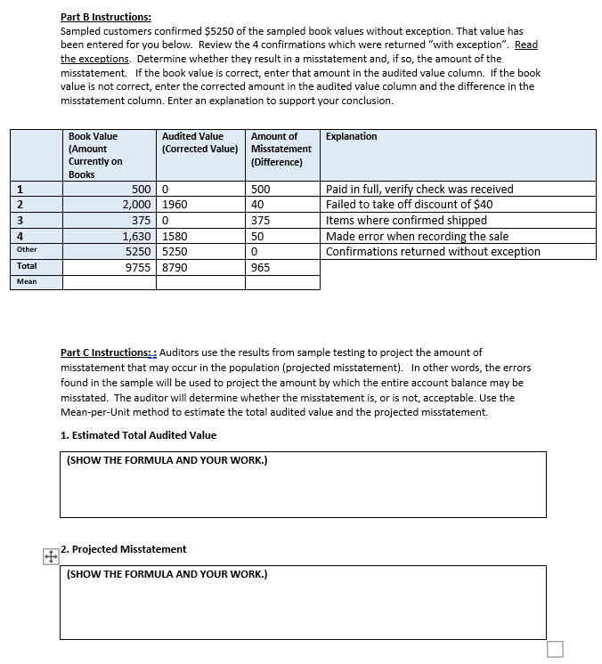 Audit Practice Set Part 3: Substantive Testing Part A 