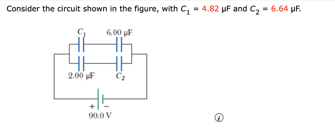 Solved Consider the circuit shown in the figure, with C1 = | Chegg.com