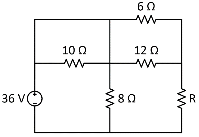 Solved Determine R so that the DC voltage source supplies | Chegg.com